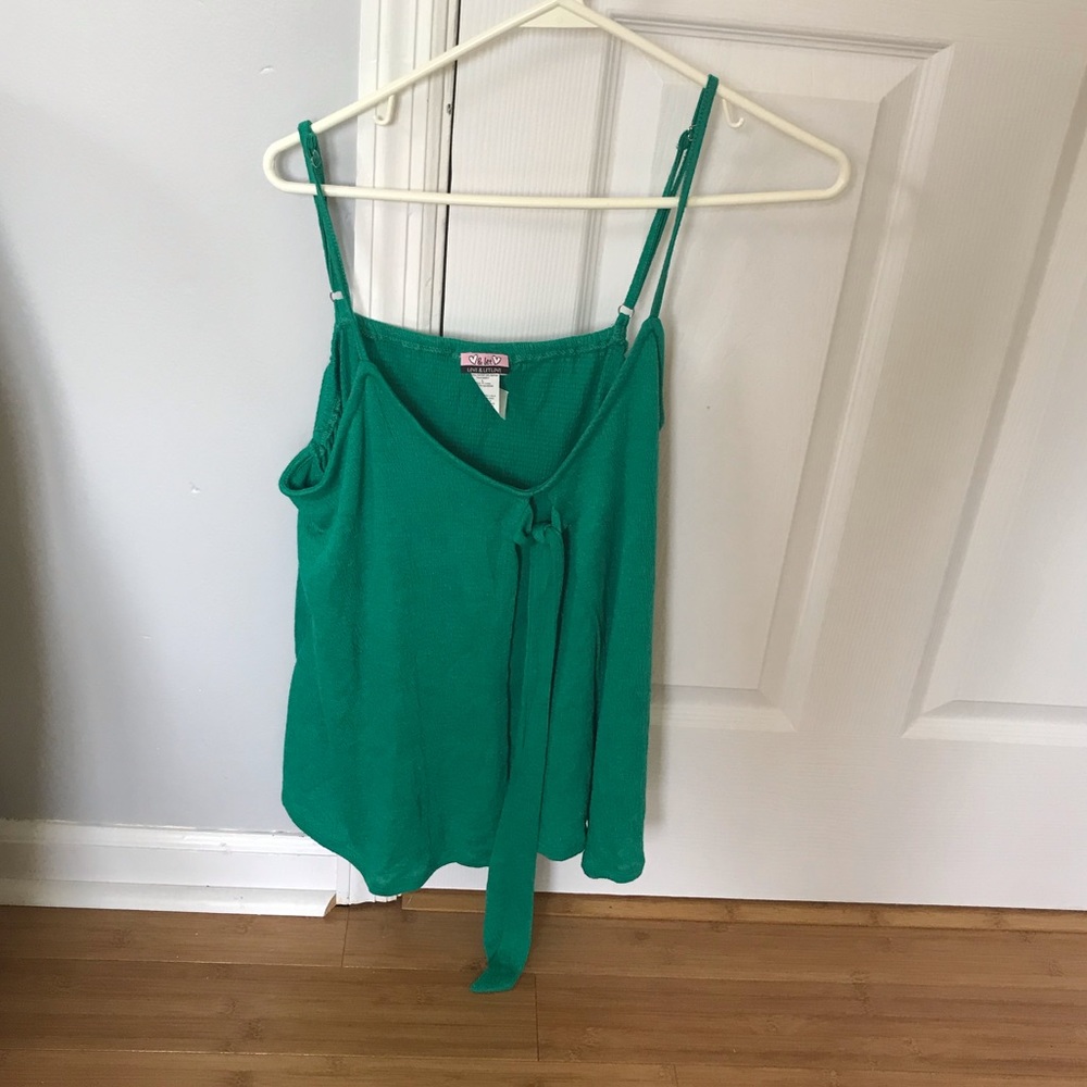 Tank top with front tie